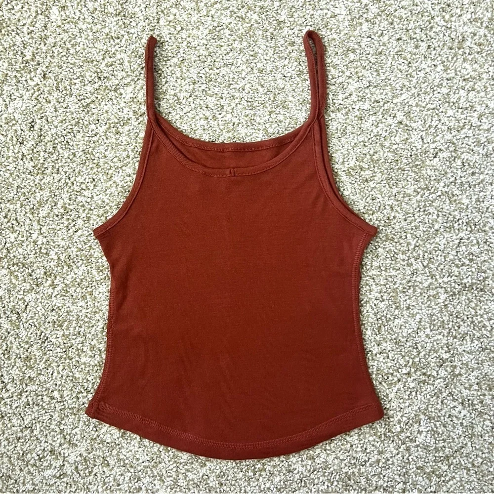 Free People Three Day Weekend Tank Top Terracotta Intimately Size Small